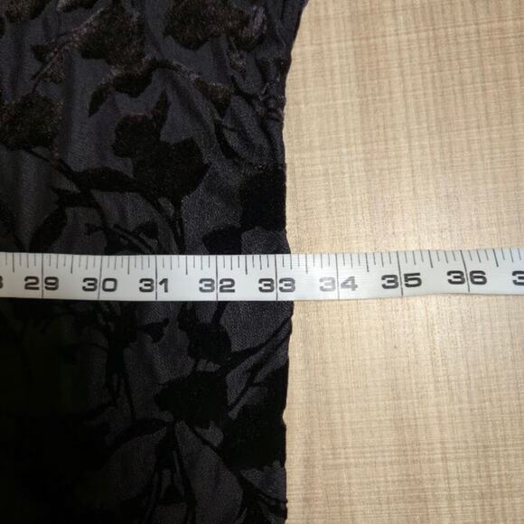 Velvet Burnout Kimono Topper Women Size OSFM Black Whimsigoth Romantic - Picture 5 of 6